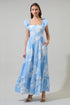 Afina Floral Mazy Smocked Maxi Dress